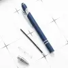 Wholesale of in-stock Meiji pen metal aluminum rod spray-bonded ballpoint pen with logo printing aluminum rod touch screen pen Application Scenario